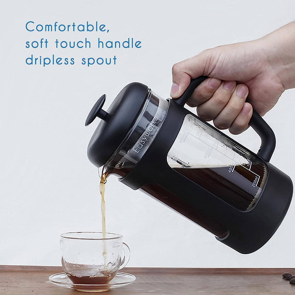 12 oz Stainless Steel French Press and Gooseneck Pour Over Kettle A8089