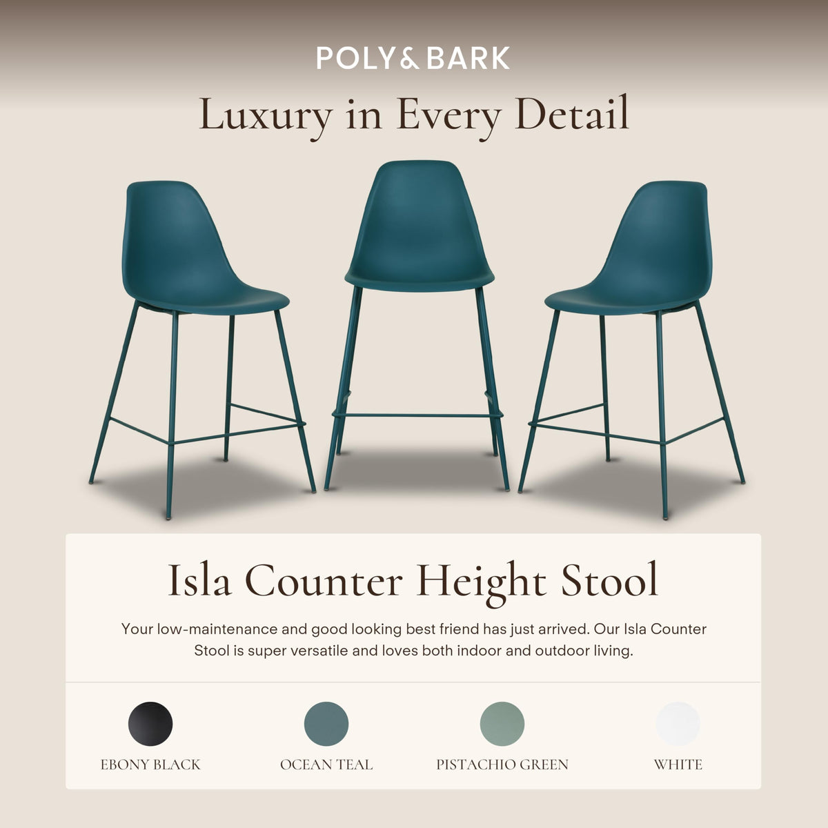 Set of 3 Counter Height Bar Stools L669258