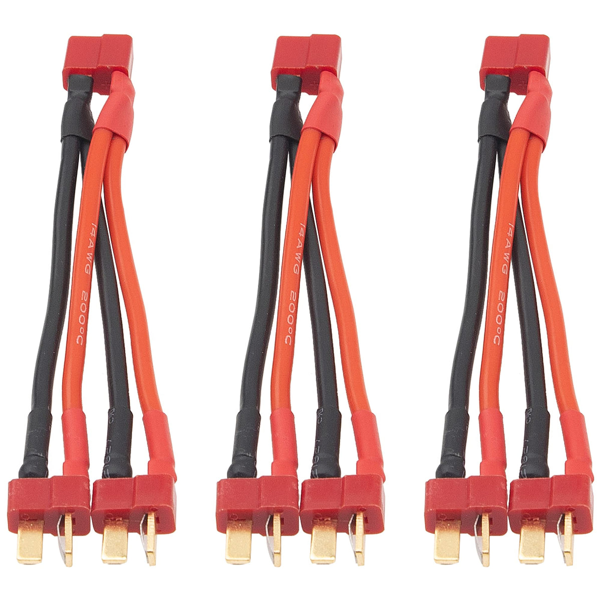 14 AWG Silicone Wire 1 Female to 2 Male Y Splitter Cable B969395