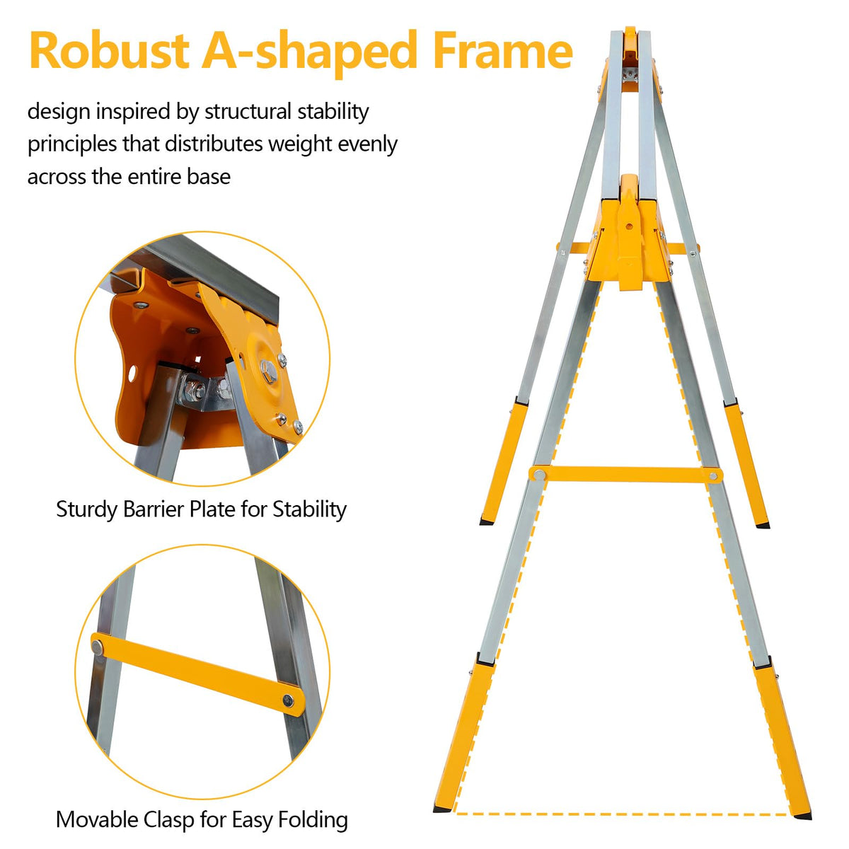 Heavy Duty Folding Sawhorse 2 Pack V1670
