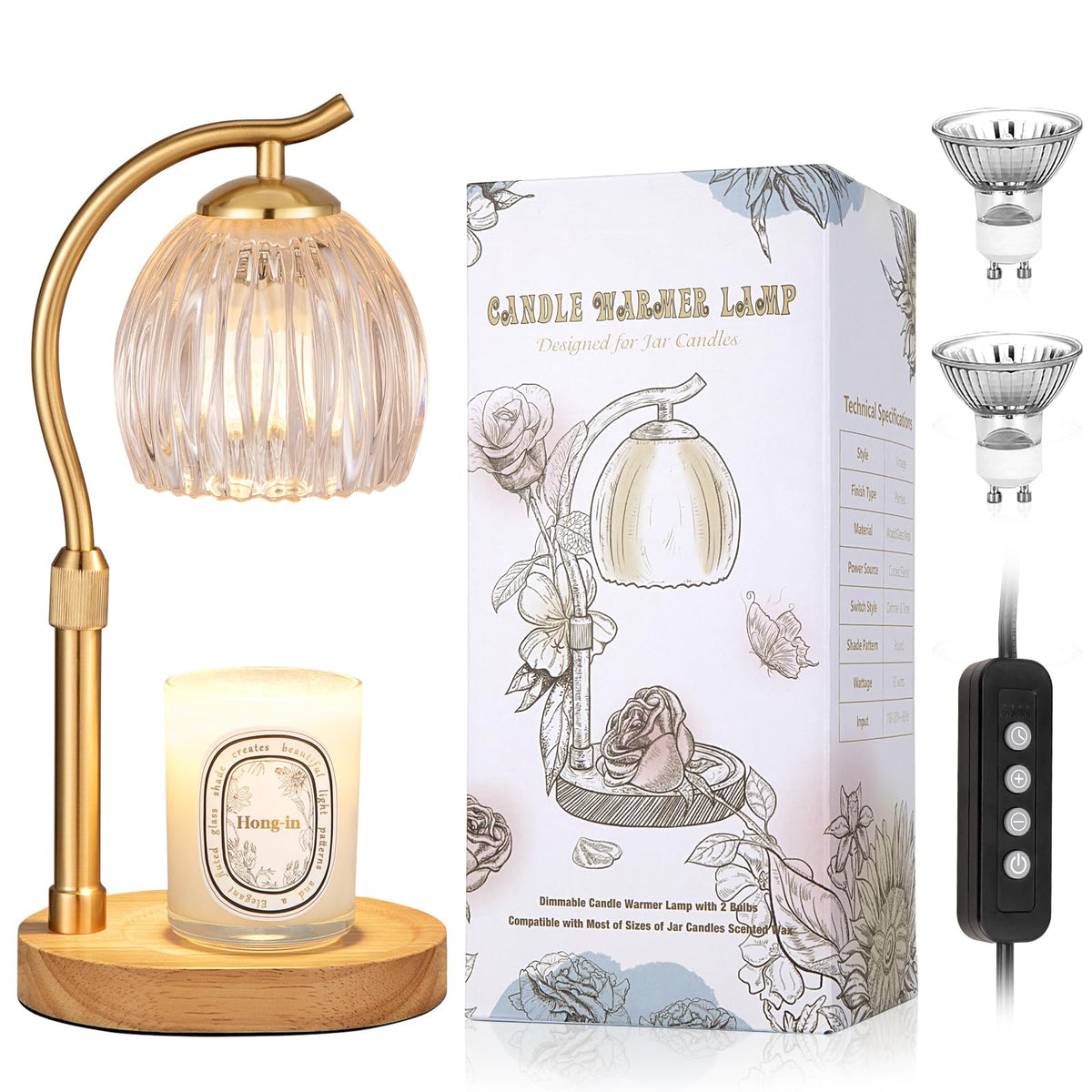 Candle Warmer Lamp with 2 Bulbs P2874