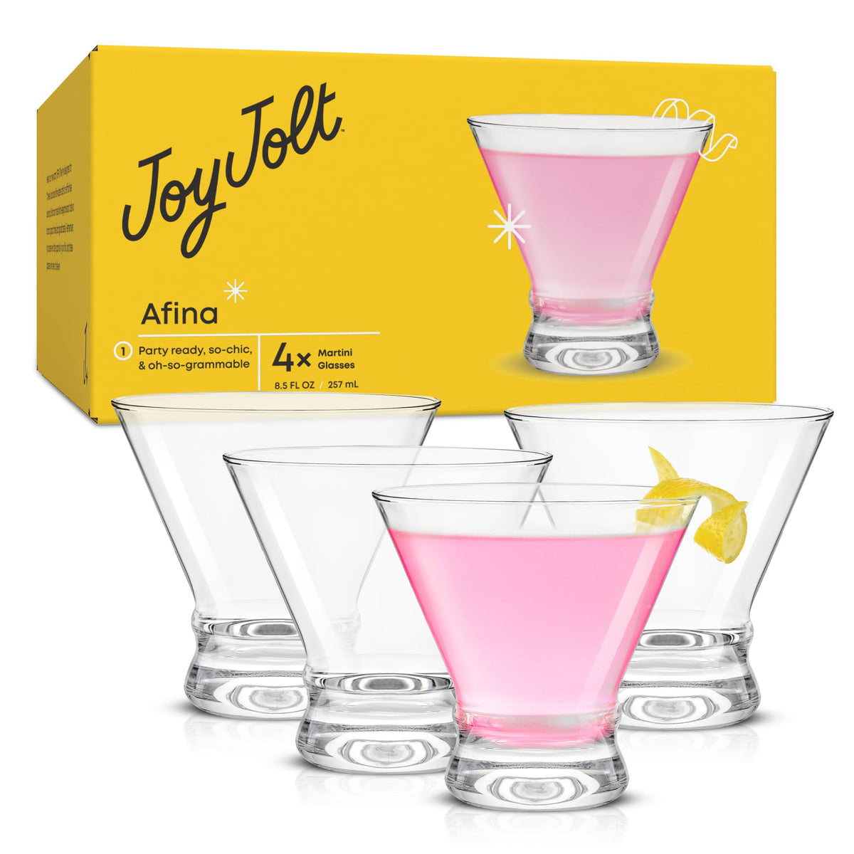 Stemless Martini Glasses Set of 4 E110133