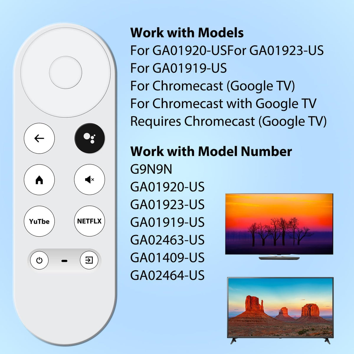 Replacement Remote for Google Chromecast S811892
