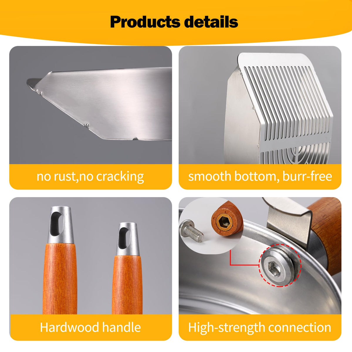 304 Stainless Steel Cat Litter Scoop with Holder Stand O223