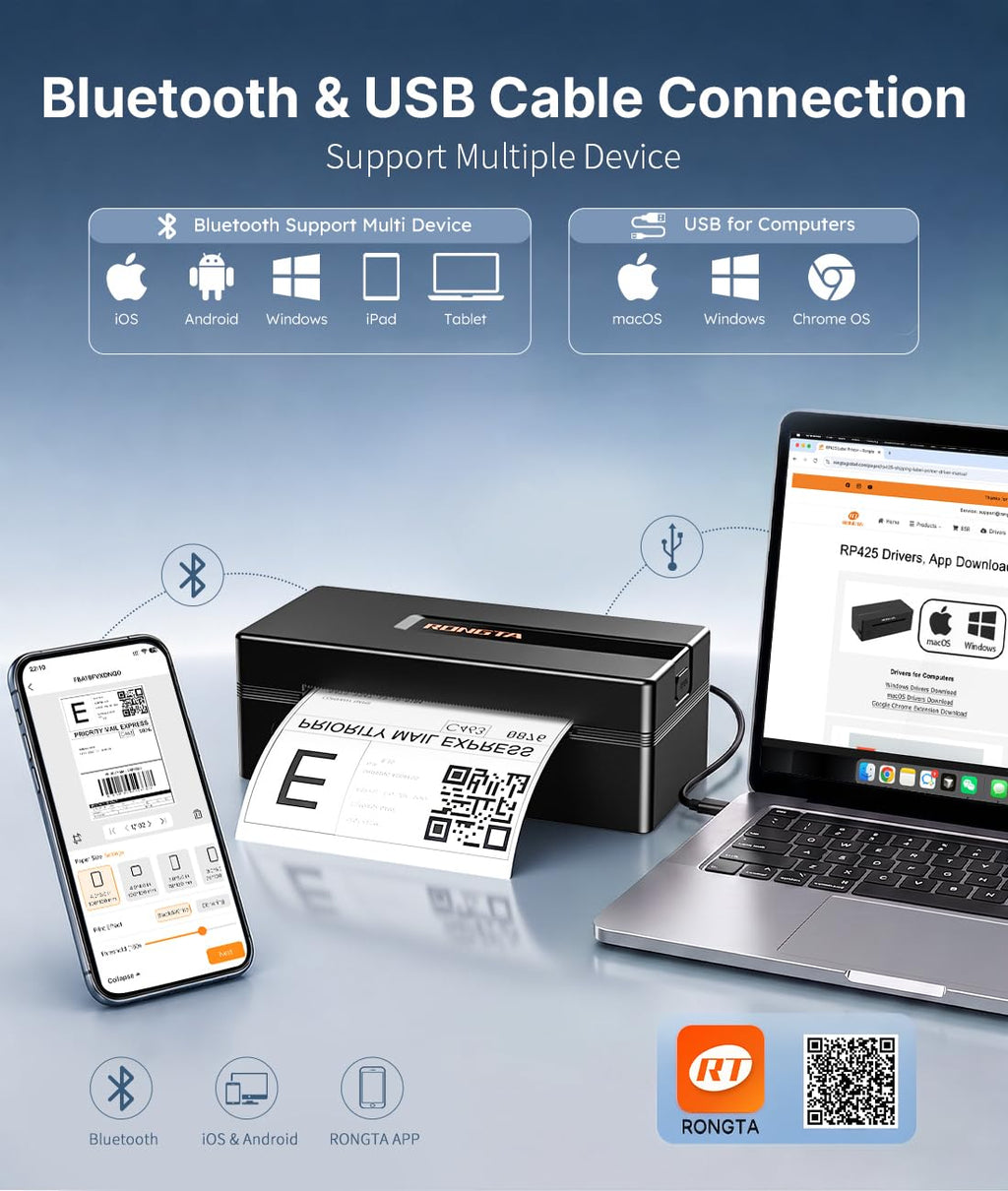 Bluetooth Thermal Shipping Label Printer X2144