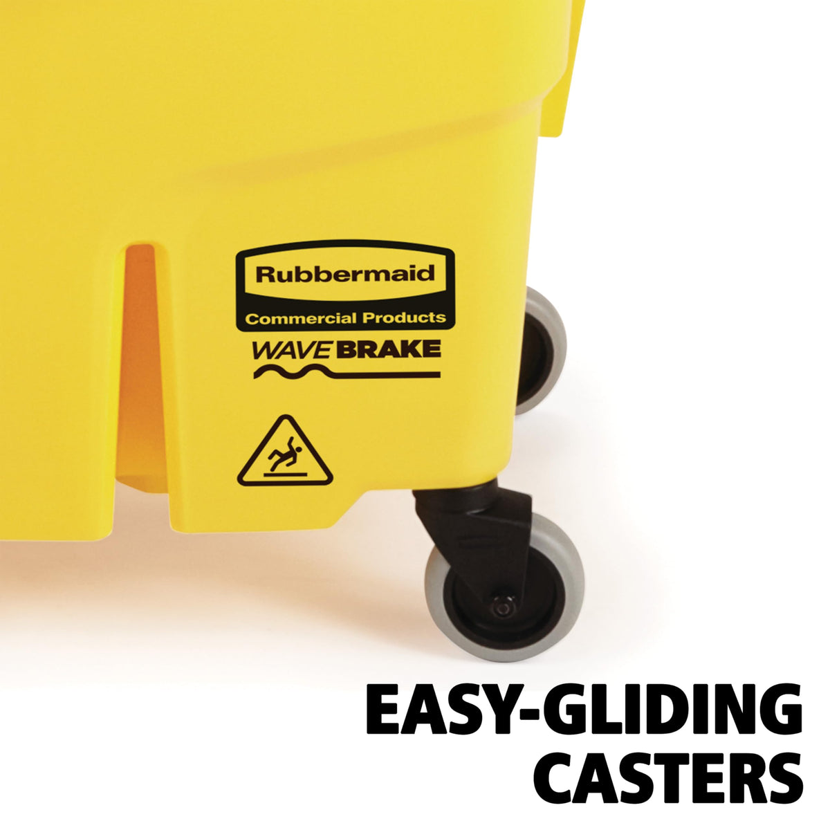 26 Qt. Side-Press Mop Bucket and Wringer Combo on Wheels, Yellow O1652