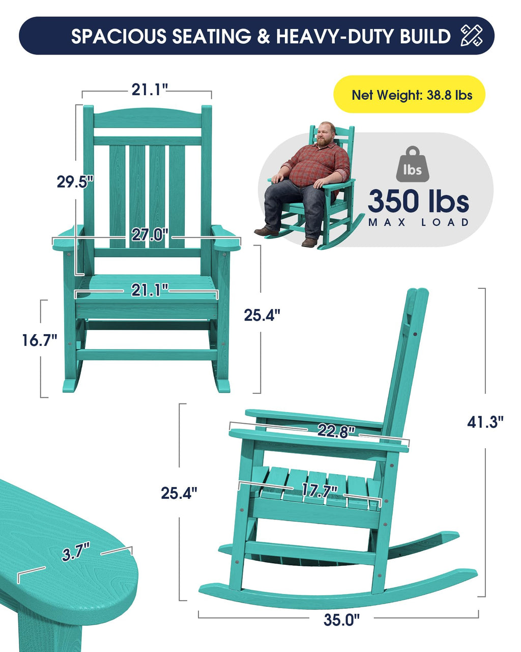 Oversized Outdoor Rocking Chair S622