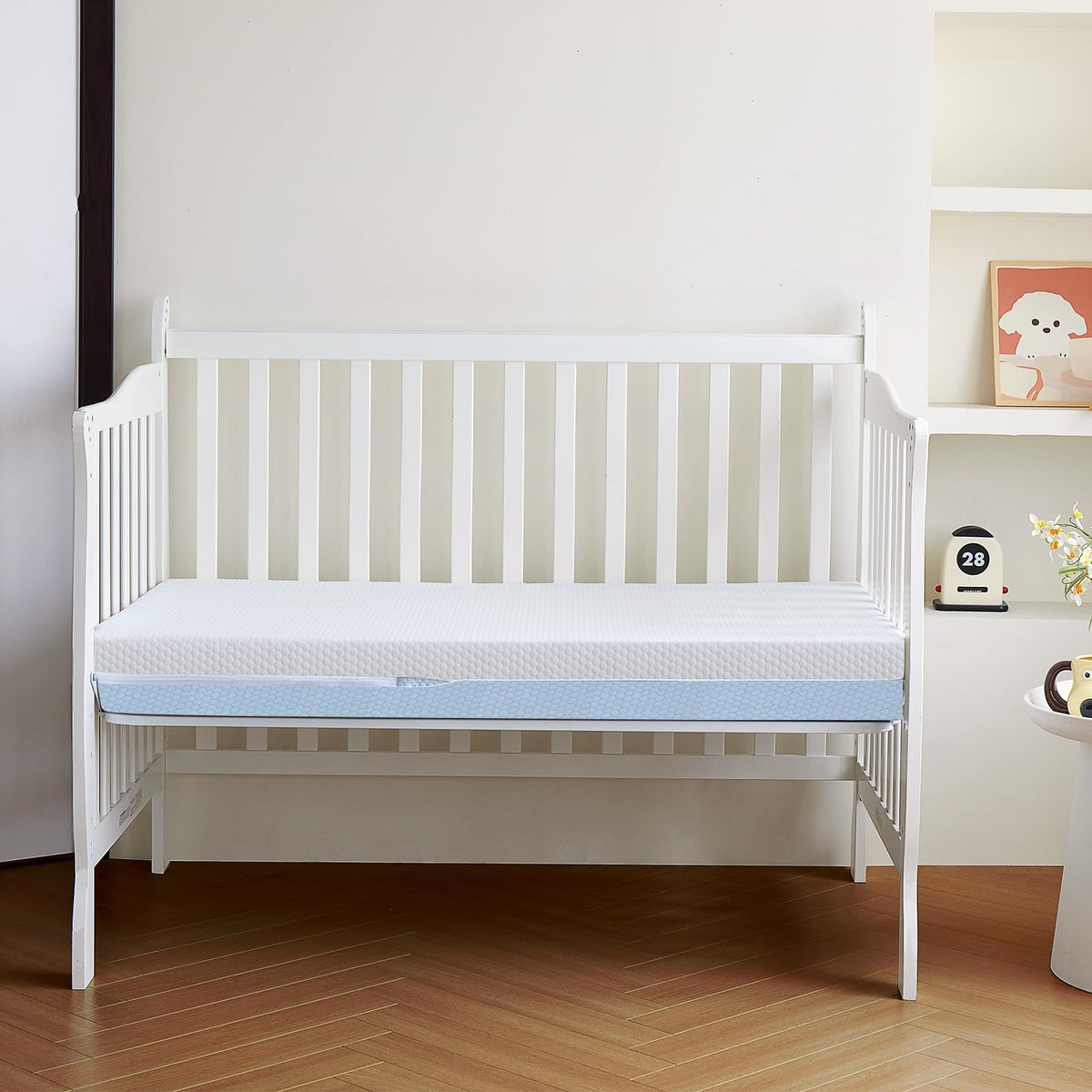 Dual Sided Breathable Crib Mattress, Standard Size 52x28x5 Inch Y661841