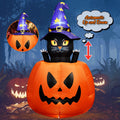 Halloween Inflatable Animated Witch Cat in Pumpkin Z501