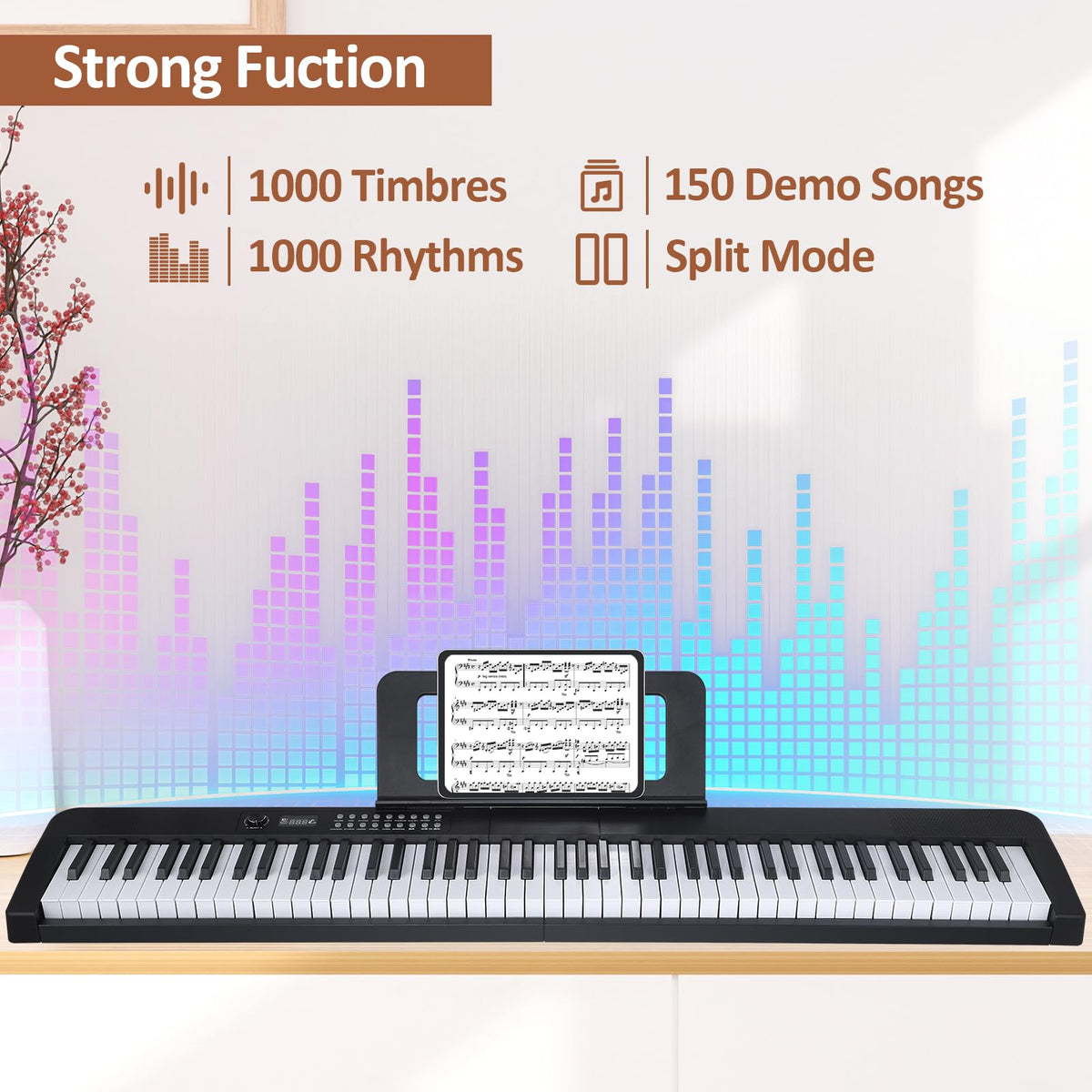 88 Key Electric Digital Piano with Semi Weighted Keys F4107