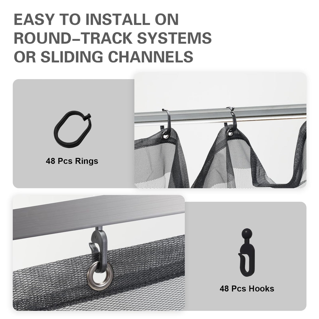 10' x 10' Black Gazebo Netting Screen Replacement E971108