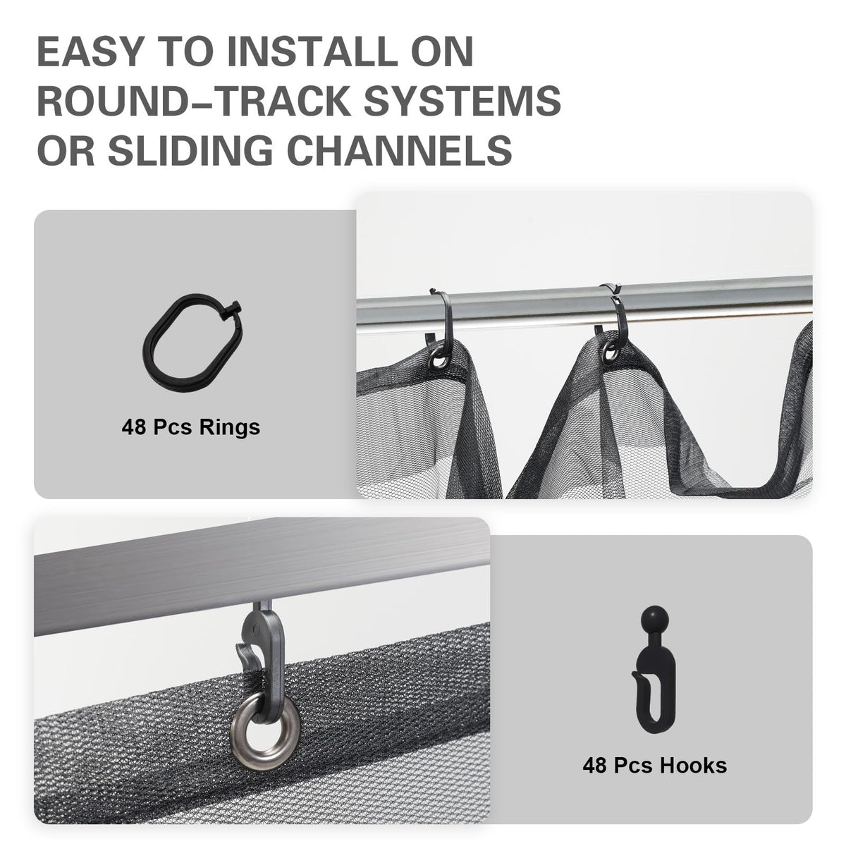 10' x 10' Black Gazebo Netting Screen Replacement E971108