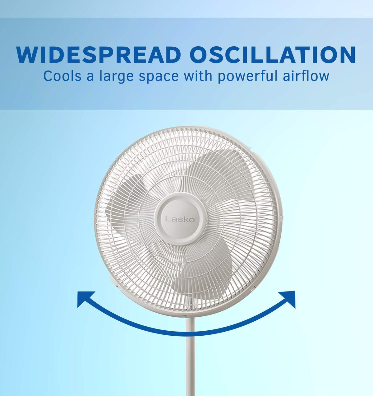 White 16 Inch and Black 18 Inch Oscillating Pedestal Stand Fans S3213