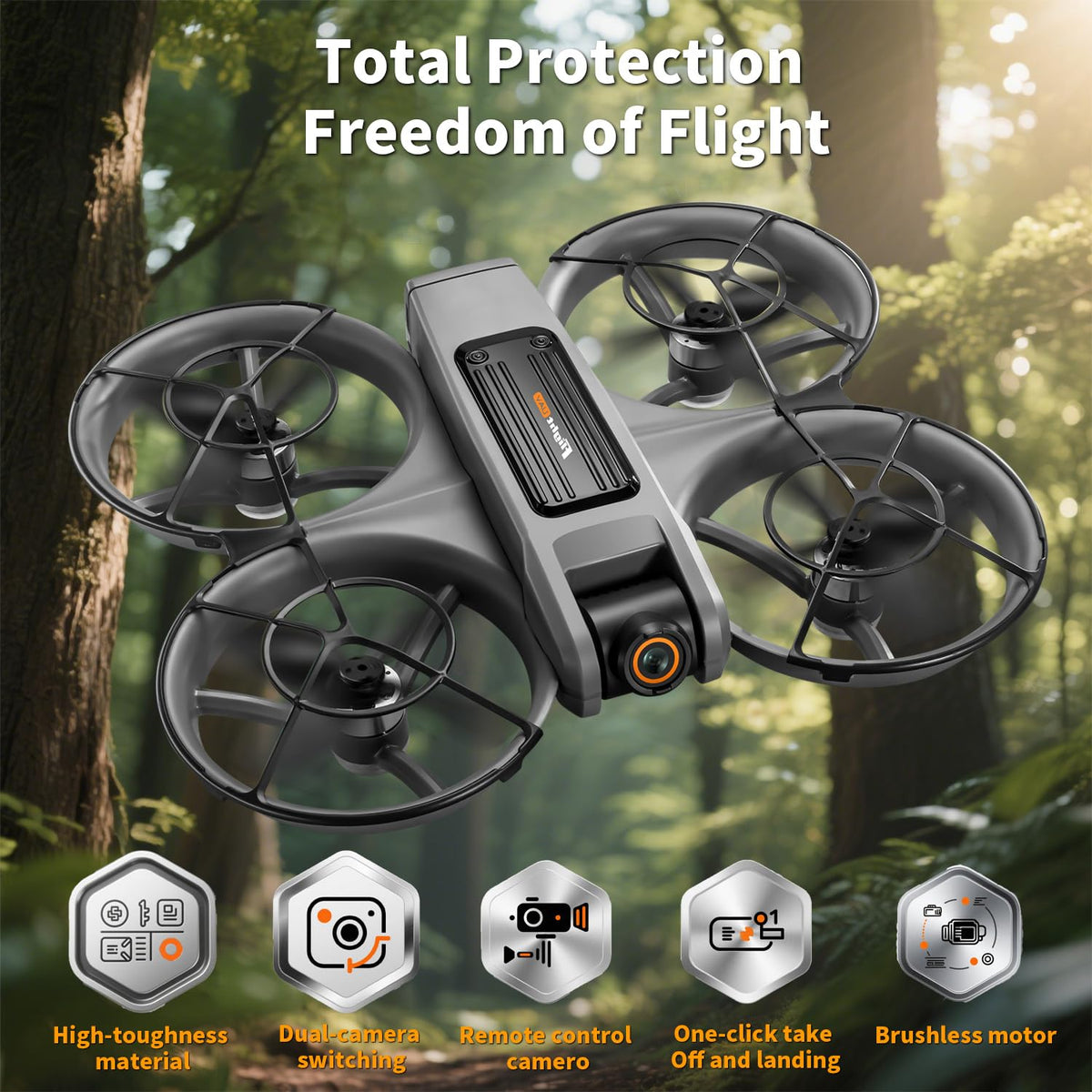 4.5-inch HD Screen Remote Control Drone with 2K Dual Cameras S7134