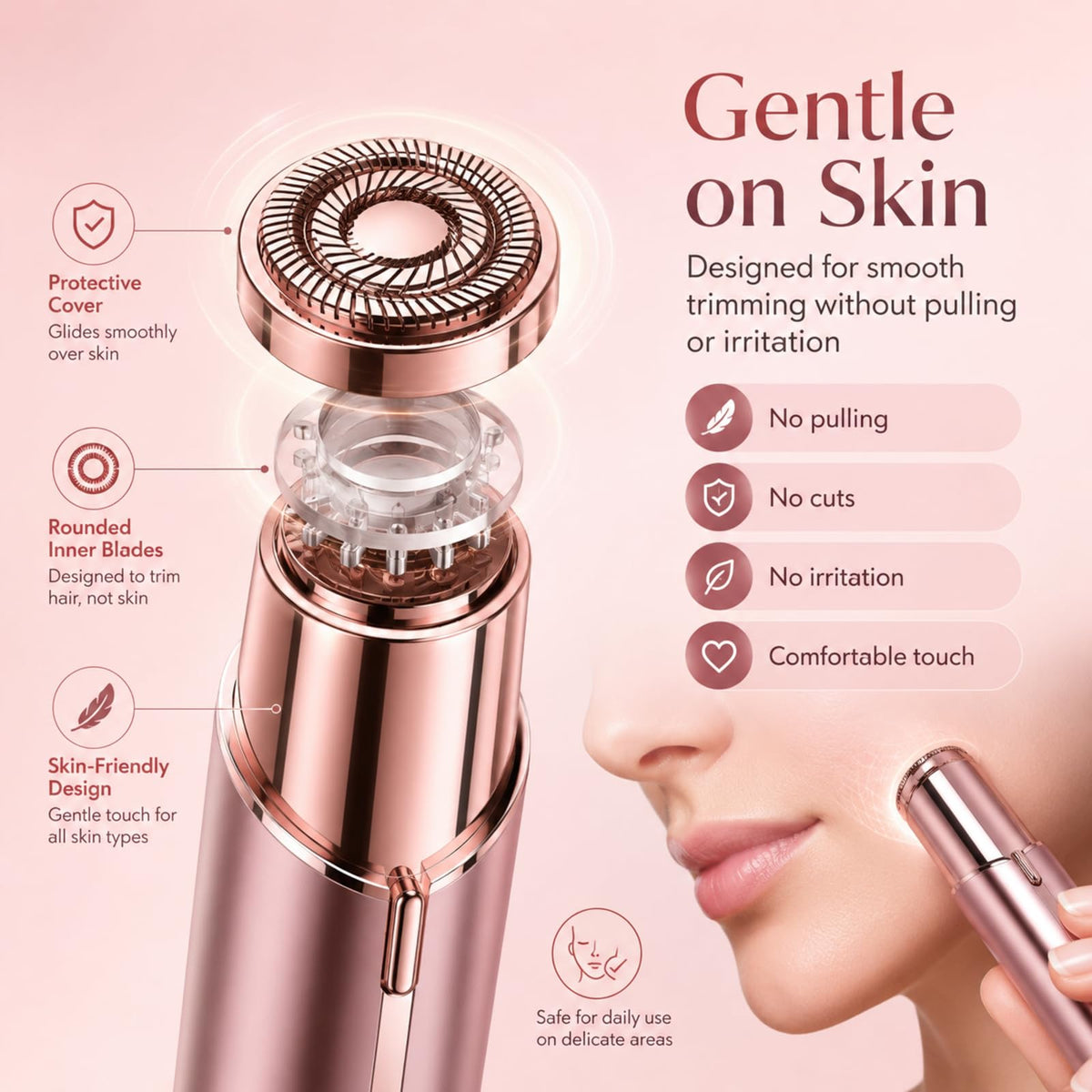 Facial Hair Removal with 4 Replacement Heads R263