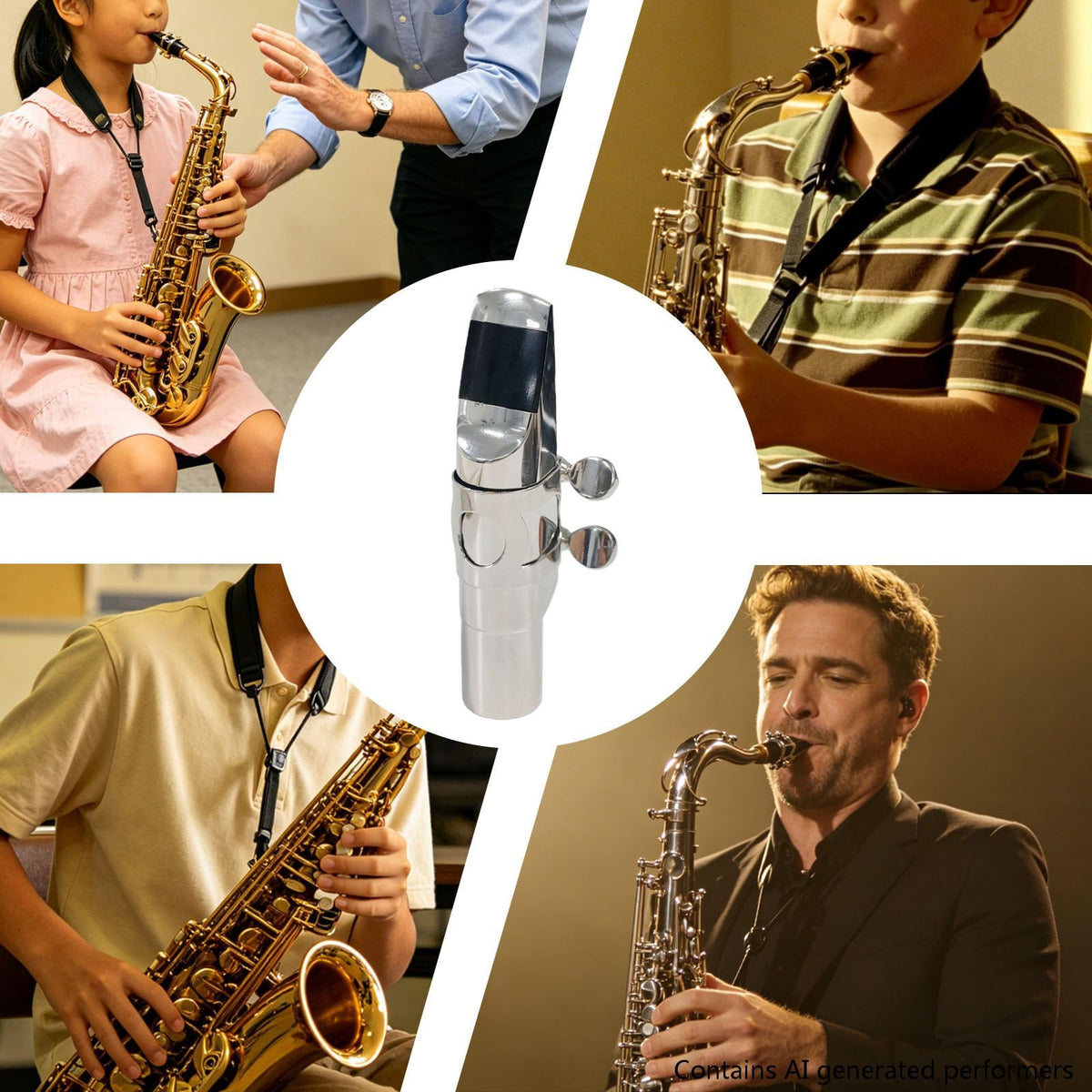Silver Plated Alto Saxophone Mouthpiece B1172