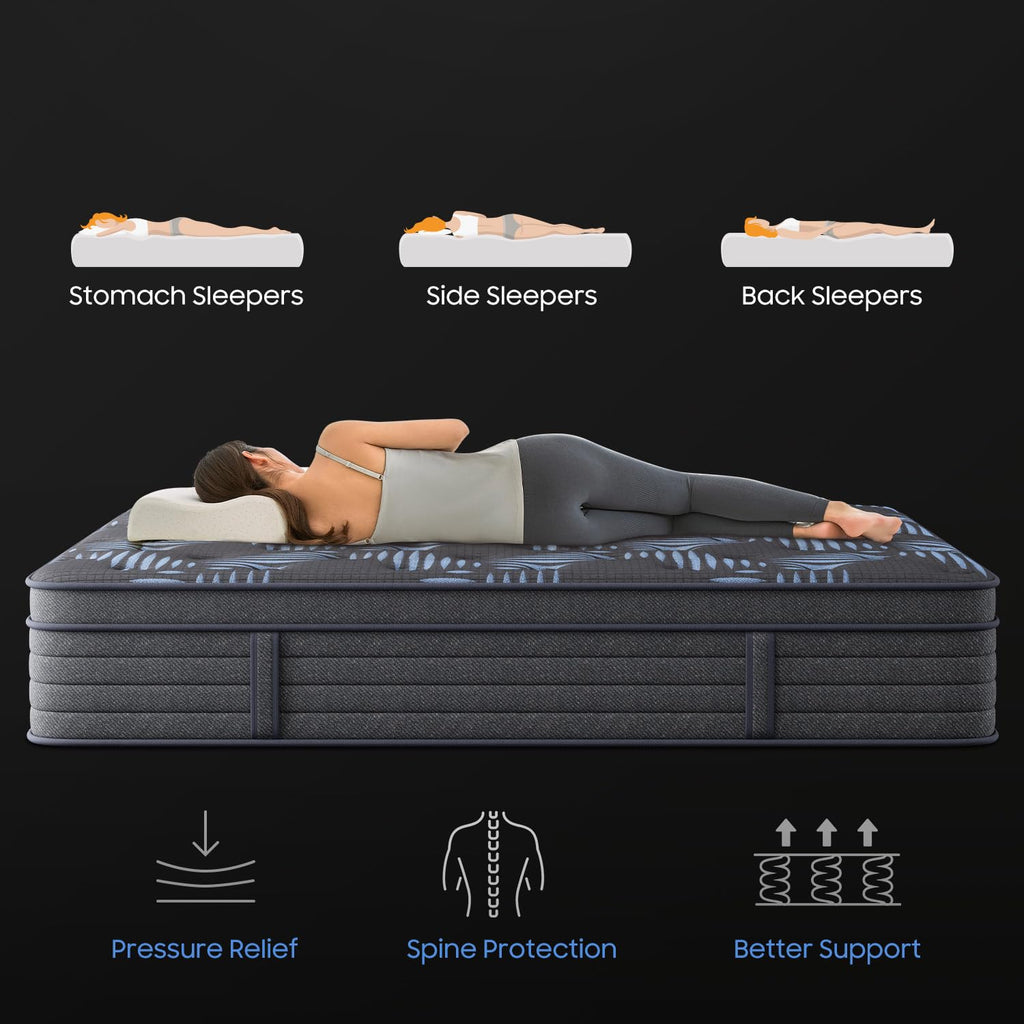 10 Inch Full Medium Firm Hybrid Mattress in a Box L507