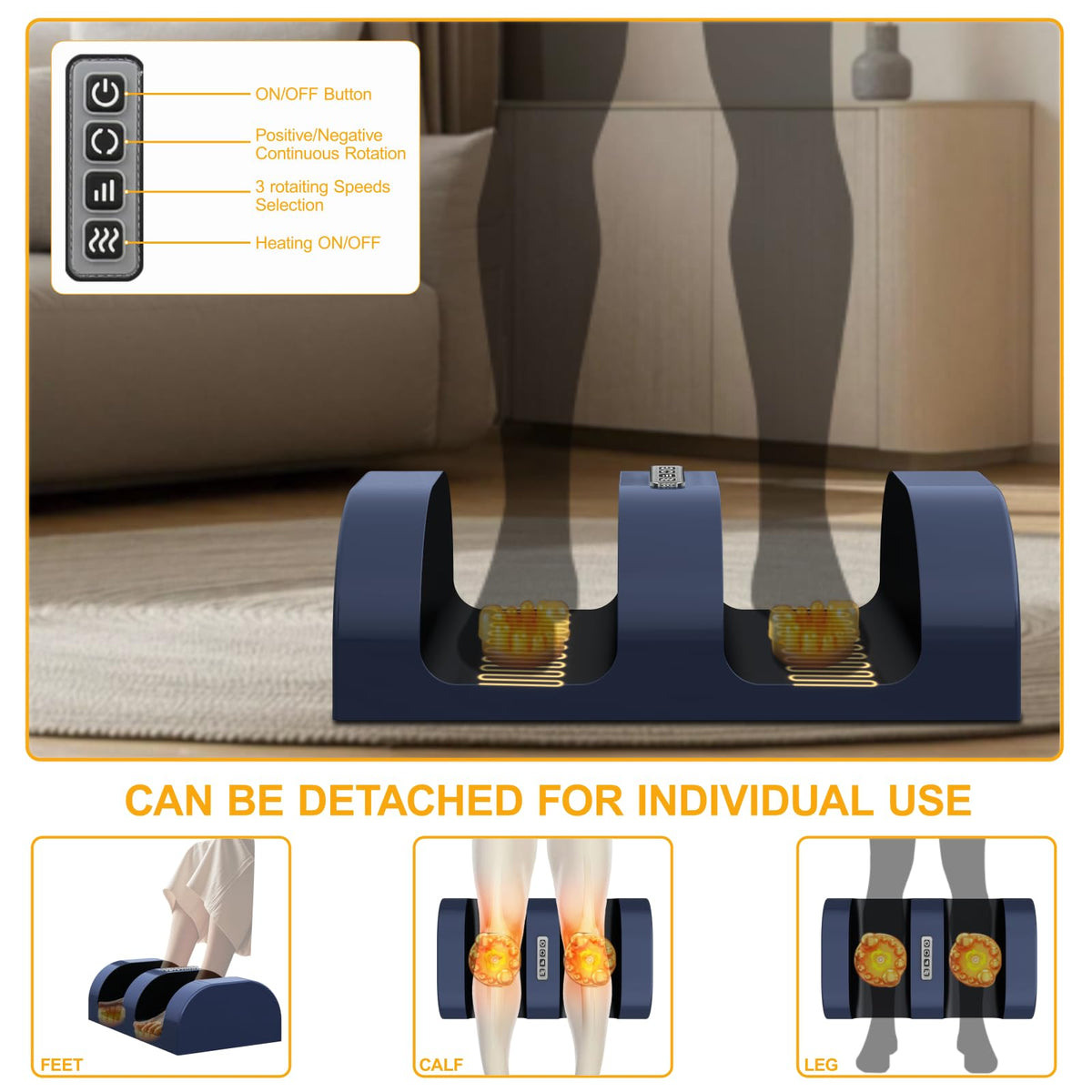 Full Body Massage Mat with Heat, 9 Vibrating Modes, Detachable Neck Massager V913614