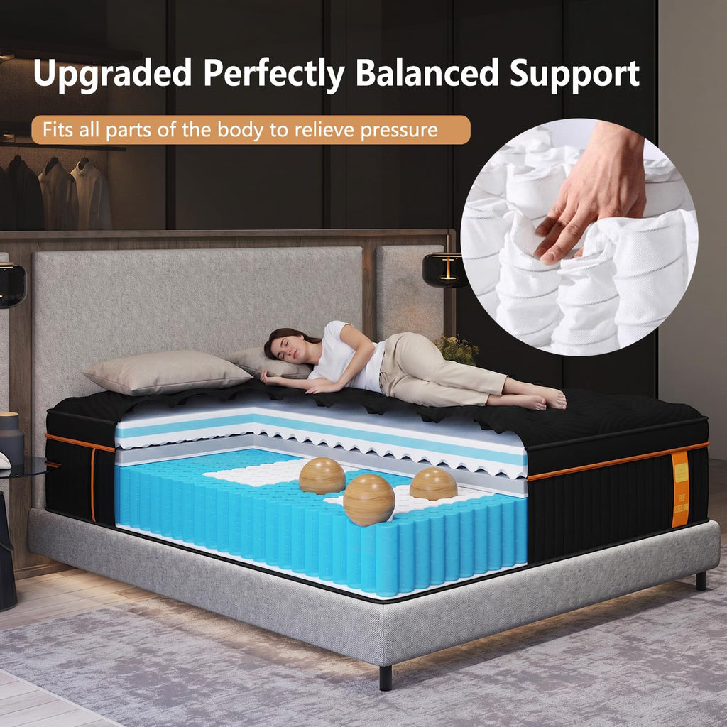 Full Size 14 Inch Hybrid Mattress J248134