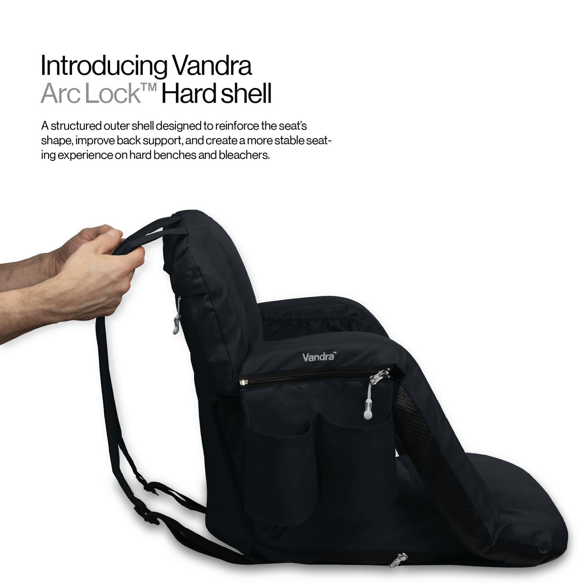 Wide Padded Bleacher Chair with Back Support S284