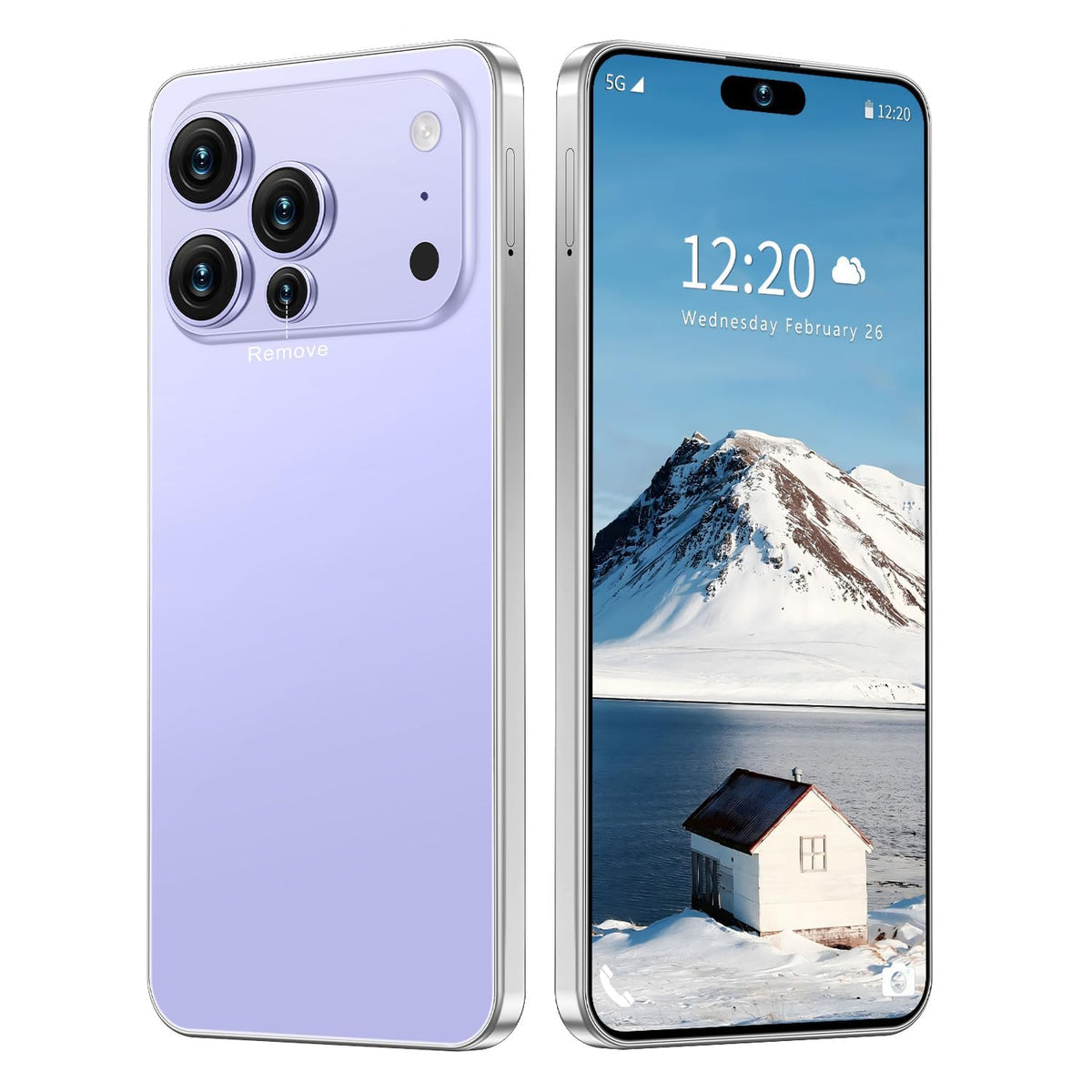 Unlocked Cell Phone 16GB+512GB Smartphone 6.99" HD Screen Android 15 5G 7000mAh (Purple) I3316