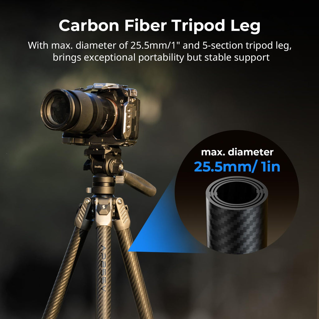 Carbon Fiber Video Tripod with Fluid Head P3573