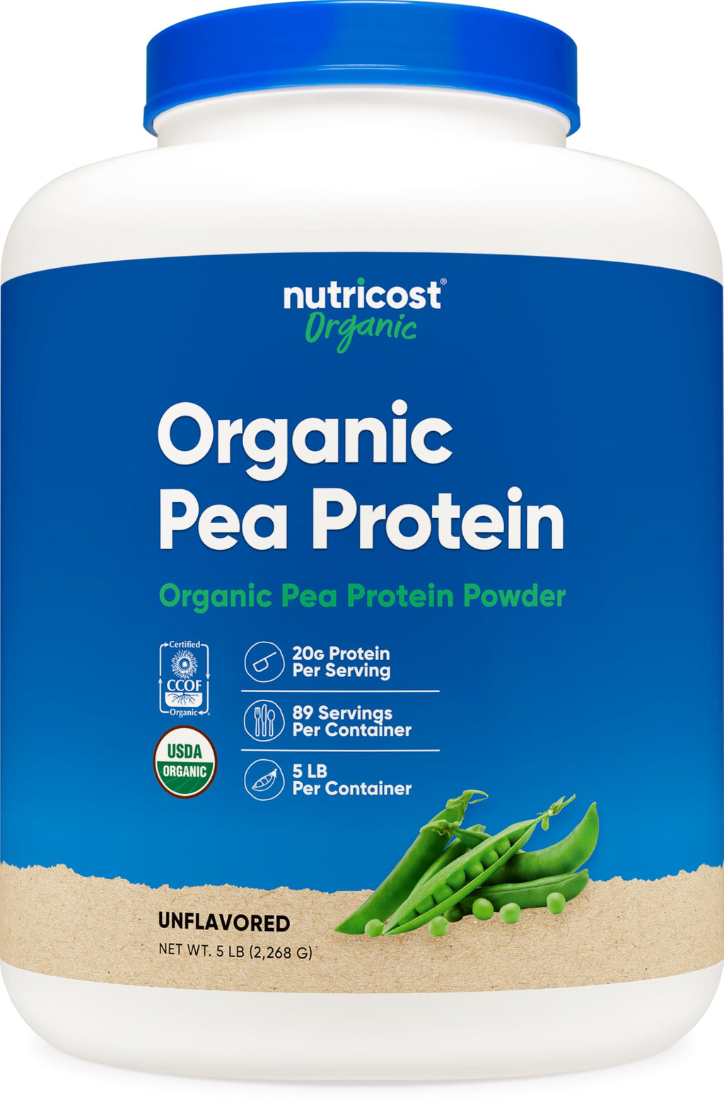 Organic Pea Protein Isolate Powder 5LBS P70828