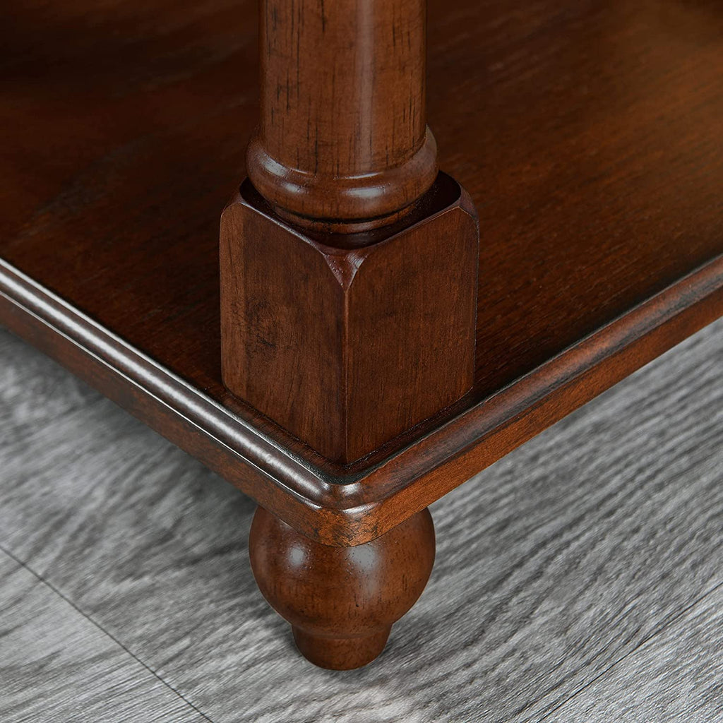 Narrow Wood End Table with Drawer N984