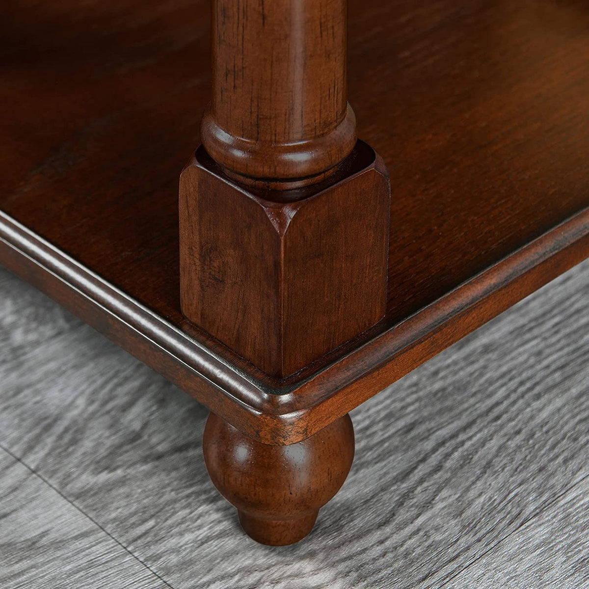 Narrow Wood End Table with Drawer N984
