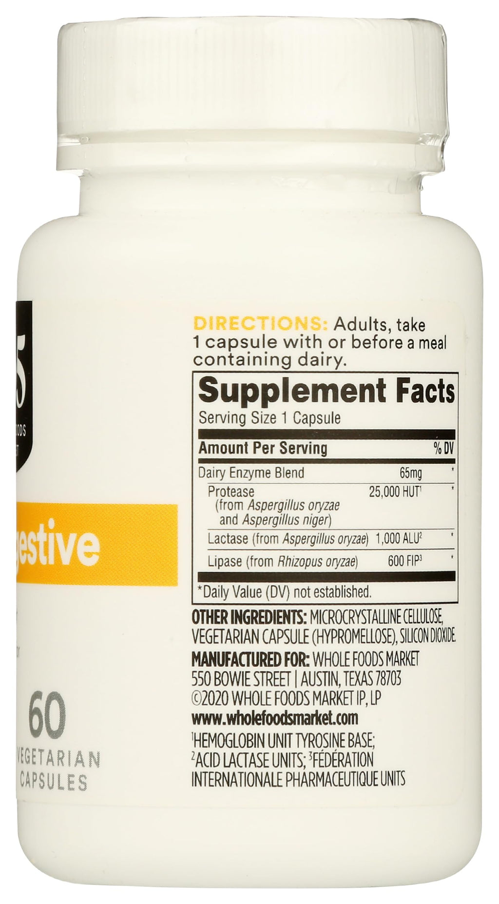 Dairy Digestive Enzymes 60 Count U6818