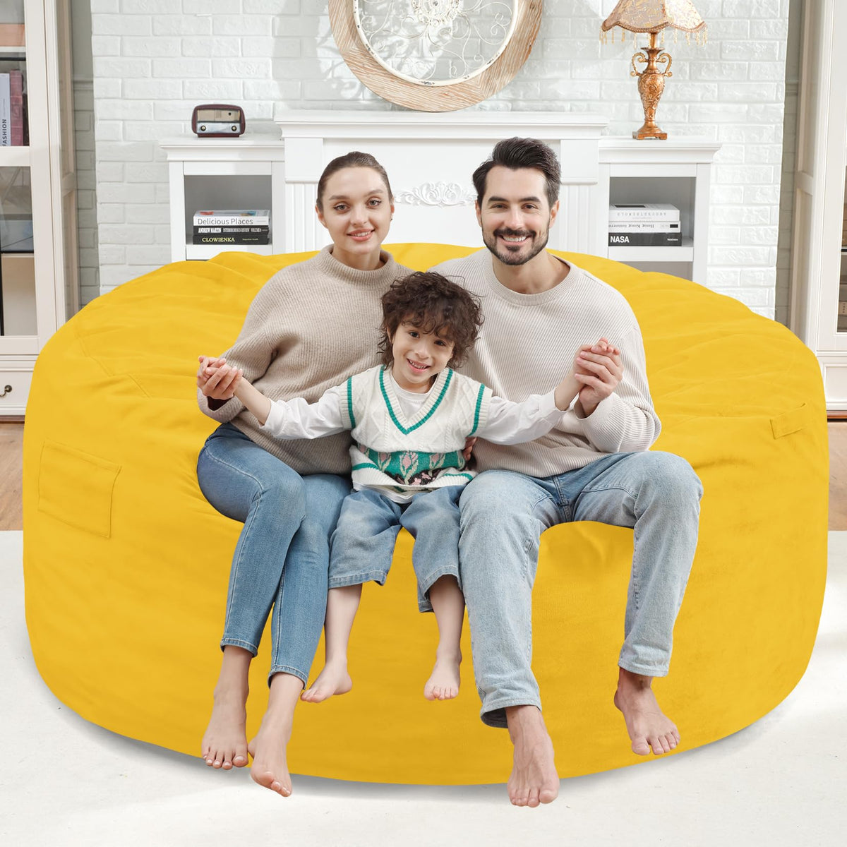 5FT Memory Foam Bean Bag Chair with Dutch Velvet Cover B589740