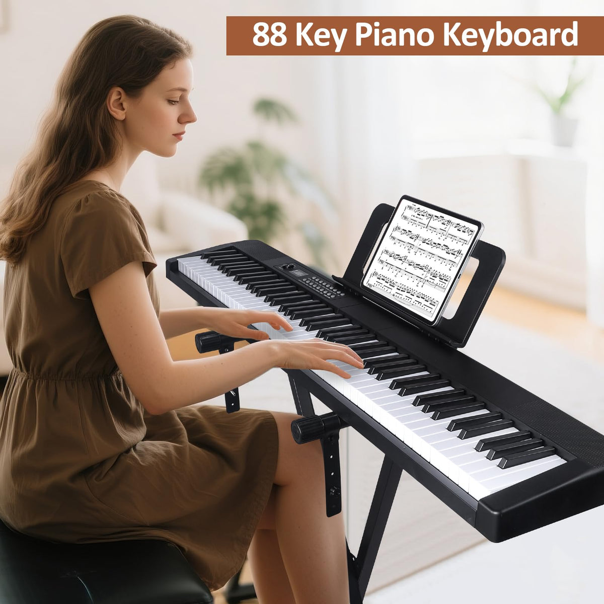 88 Key Electric Digital Piano with Semi Weighted Keys F4107