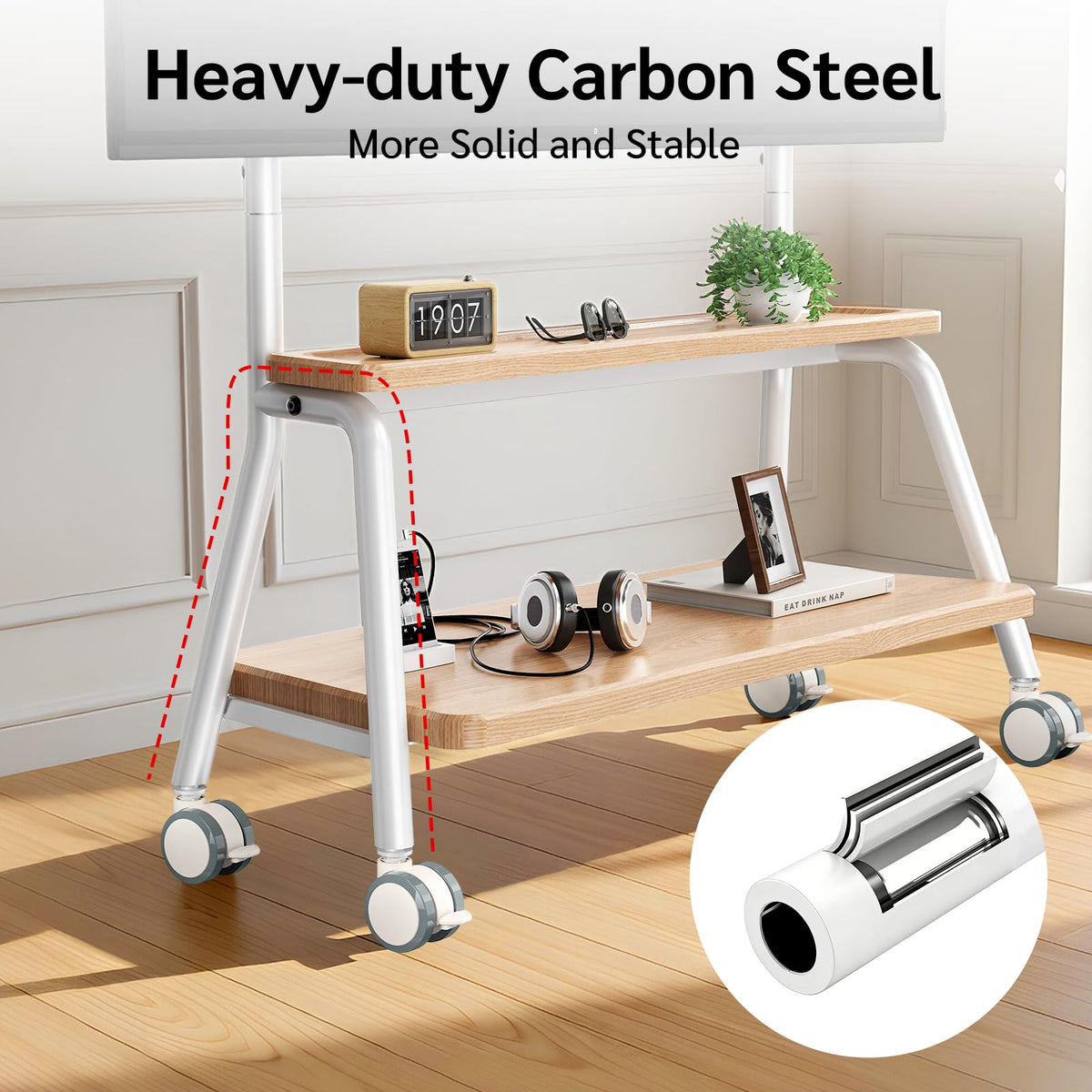 Mobile TV Stand on Wheels for 32-75 Inch TVs K692