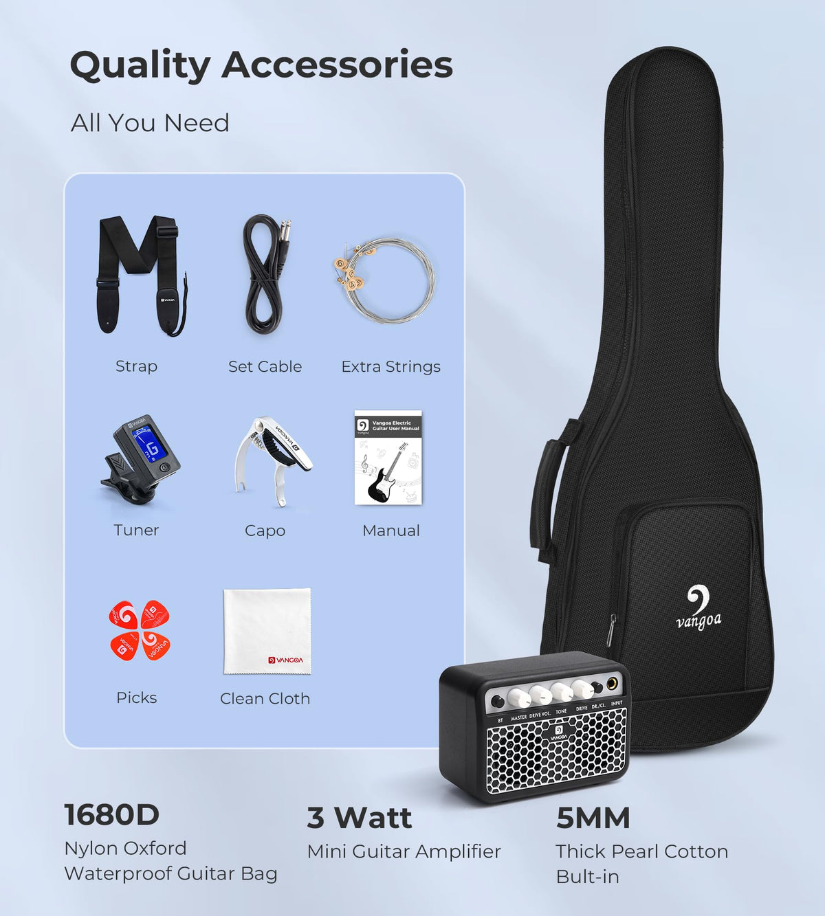 30 Inch Kids Electric Guitar Starter Kit with Amp Red J285636