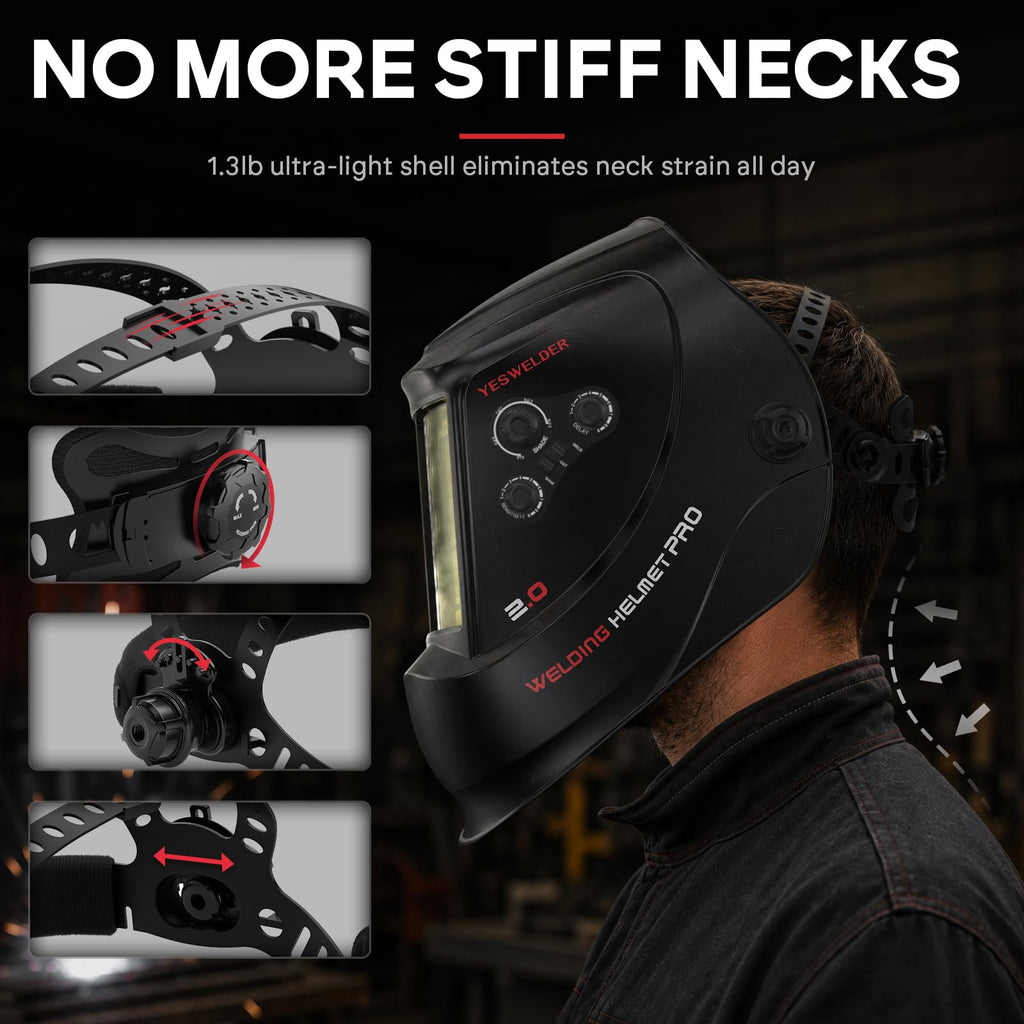 Auto Darkening Welding Helmet Large View O66201