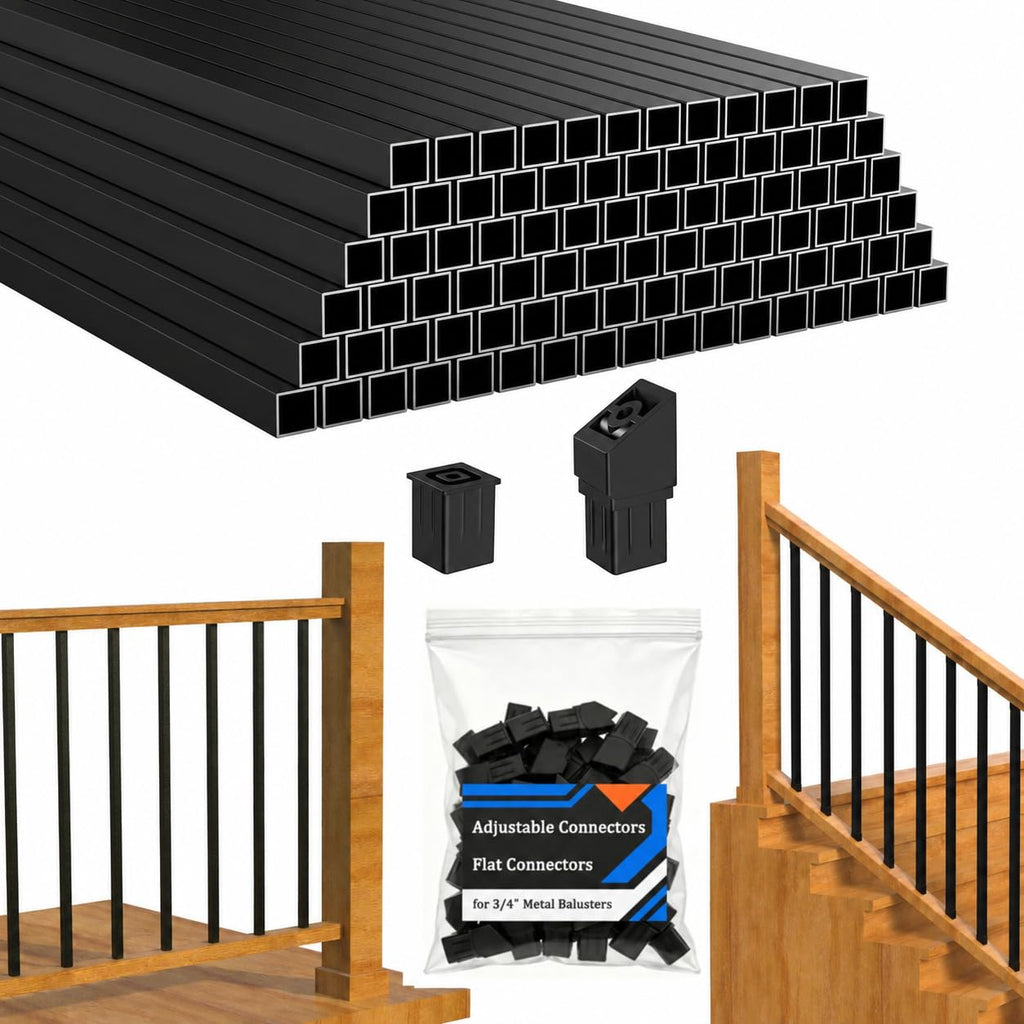 120 Pack 32" Black Aluminum Deck Balusters U94990