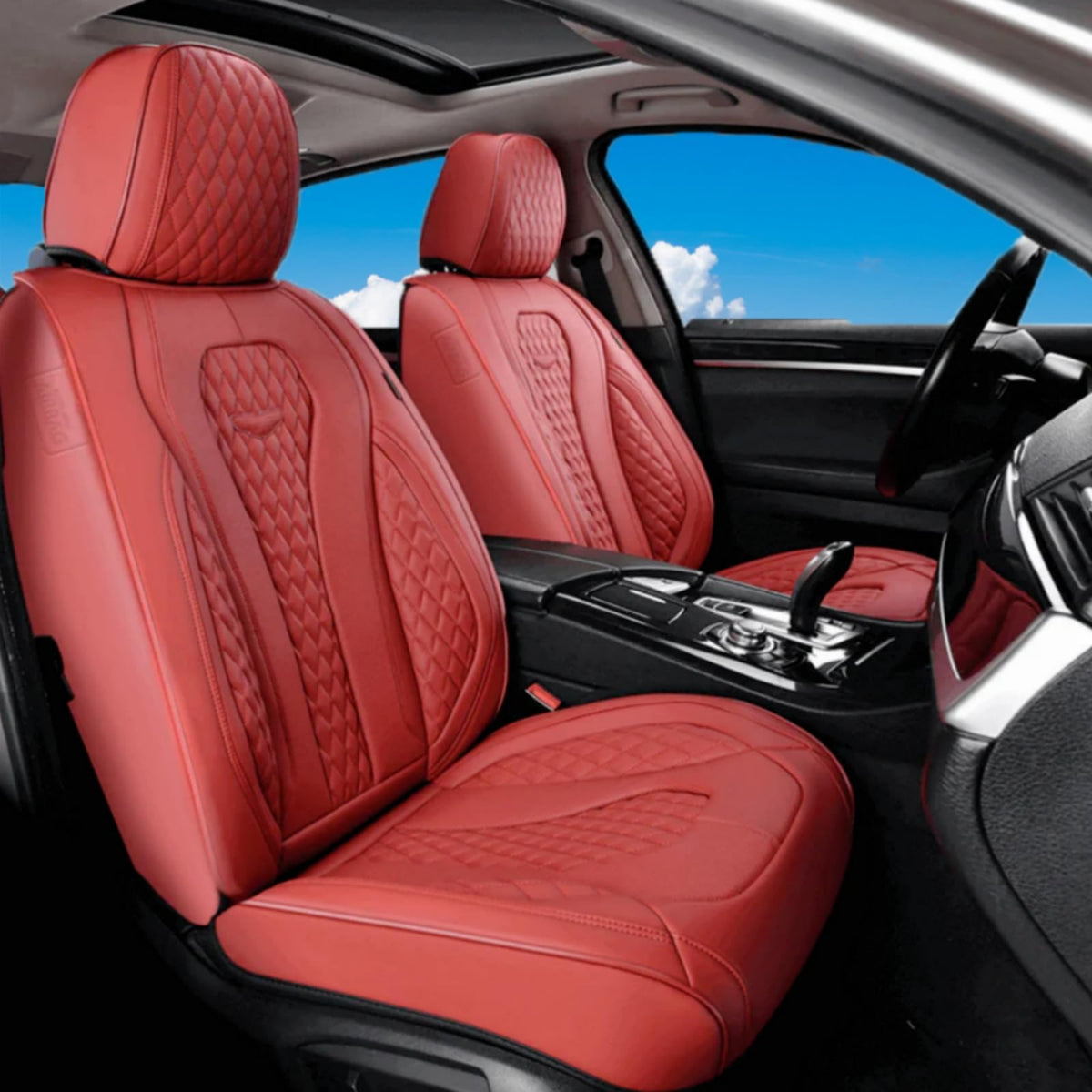 Waterproof Leather Car Seat Covers Full Set Q110915