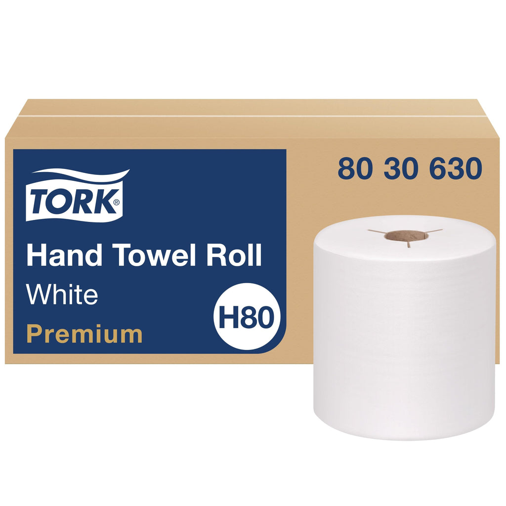 White Roll Hand Towel 6 Rolls J50870