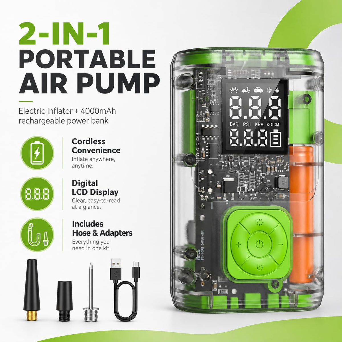 Cordless Portable Air Compressor 150 PSI Auto Shut-Off X284333
