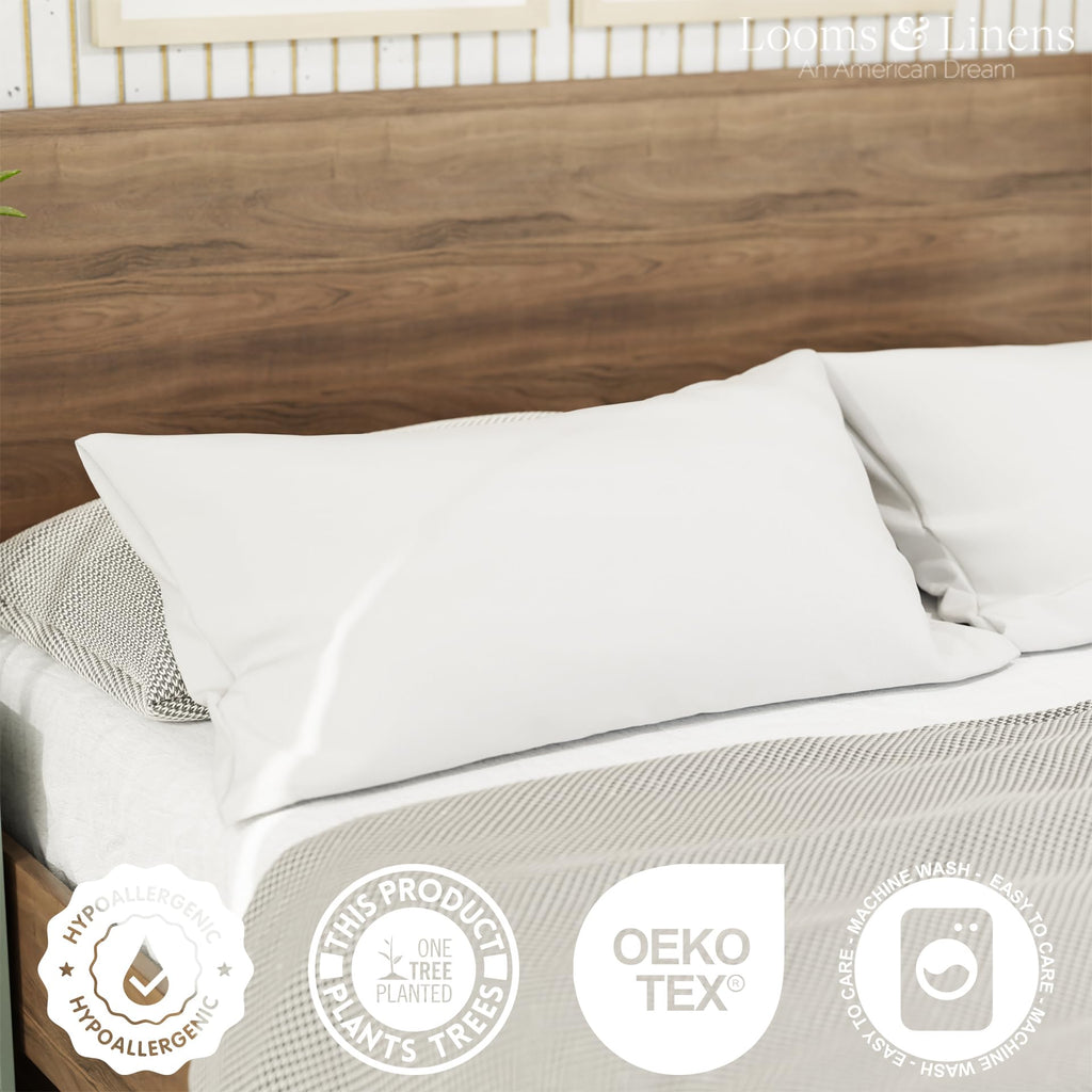 King Size Pillows Set of 2 20 x 36 Hypoallergenic Down Alternative Pillow Inserts B5381