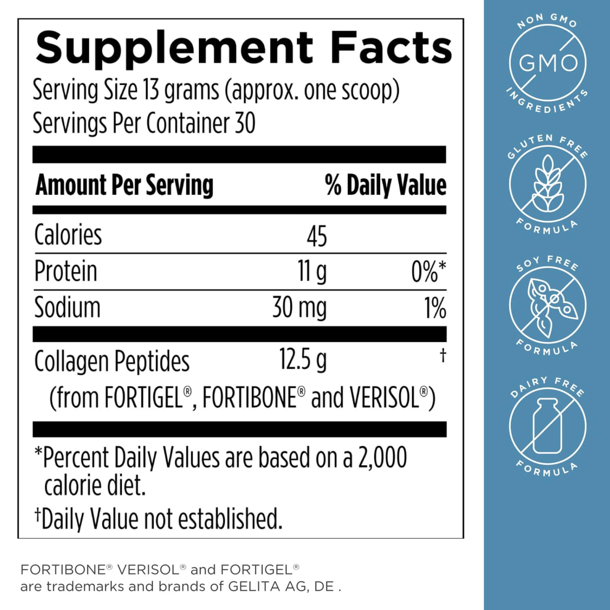 Hydrolyzed Collagen Peptides Powder Unflavored 30 Servings S457