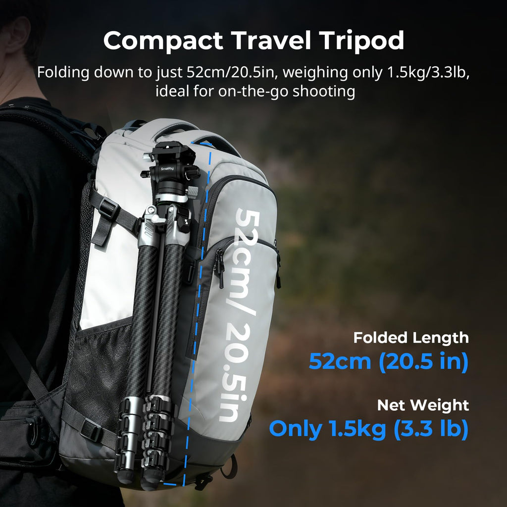 Carbon Fiber Video Tripod with Fluid Head P3573