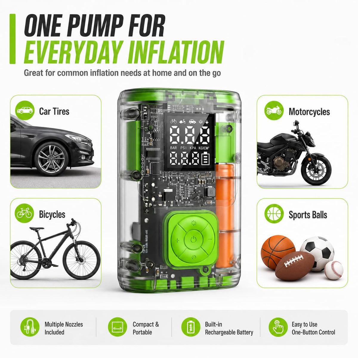 Cordless Portable Air Compressor 150 PSI Auto Shut-Off X284333