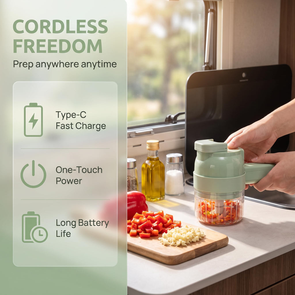 4-In-1 Electric Vegetable Cutter Set O578