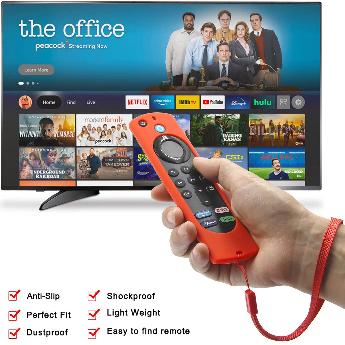 Silicone Remote Cover with Lanyard J666565