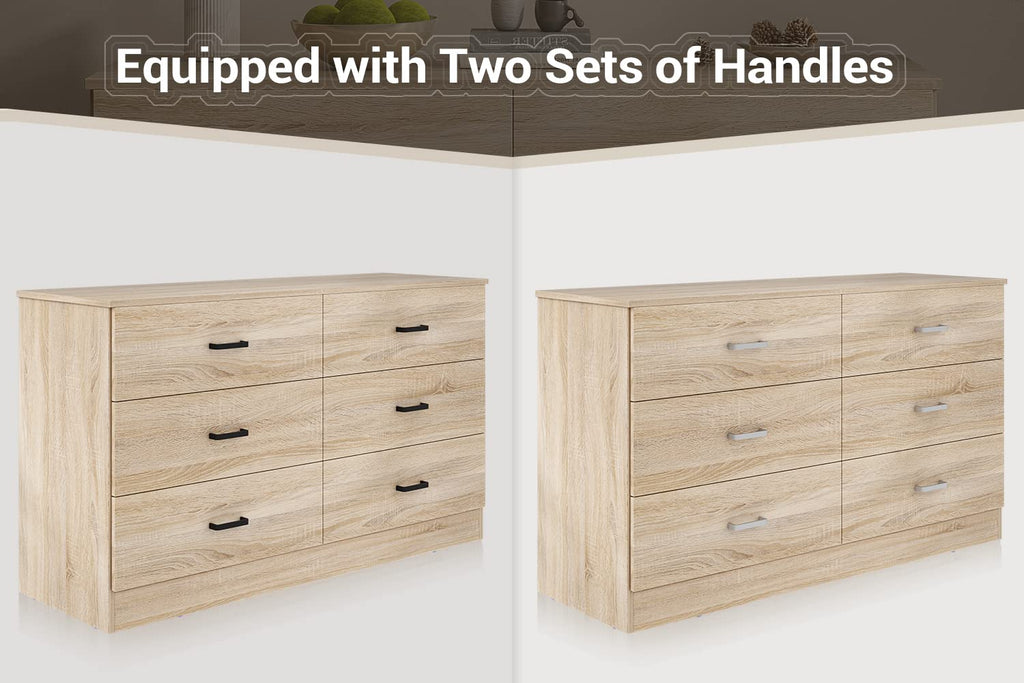 Light Oak 6 Drawer Dresser T363500