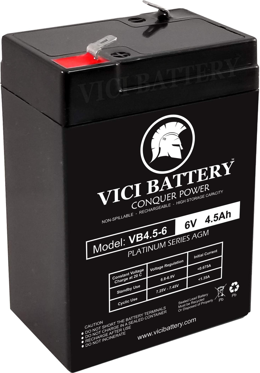6V 4.5 Amp Rechargeable Battery S207