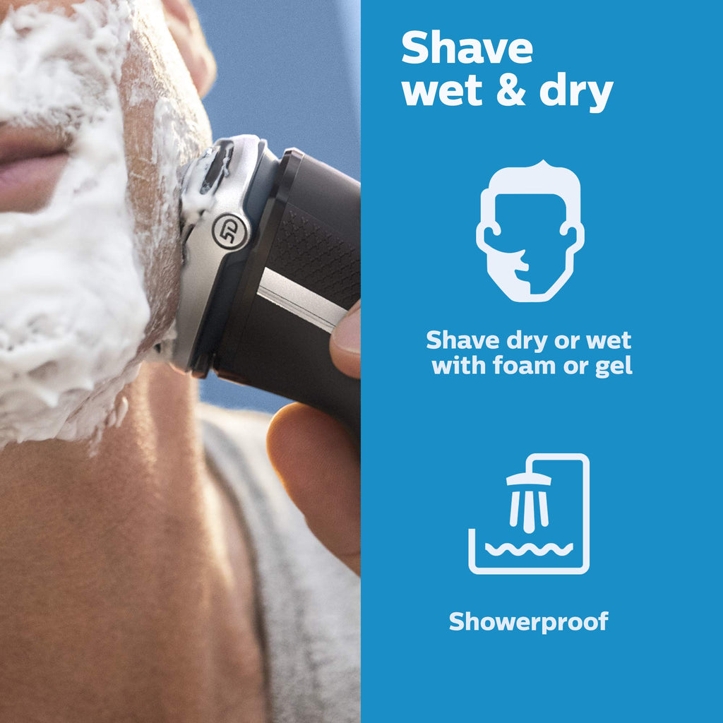 Cordless Rechargeable Wet & Dry Electric Shaver with Pop-up Trimmer R962
