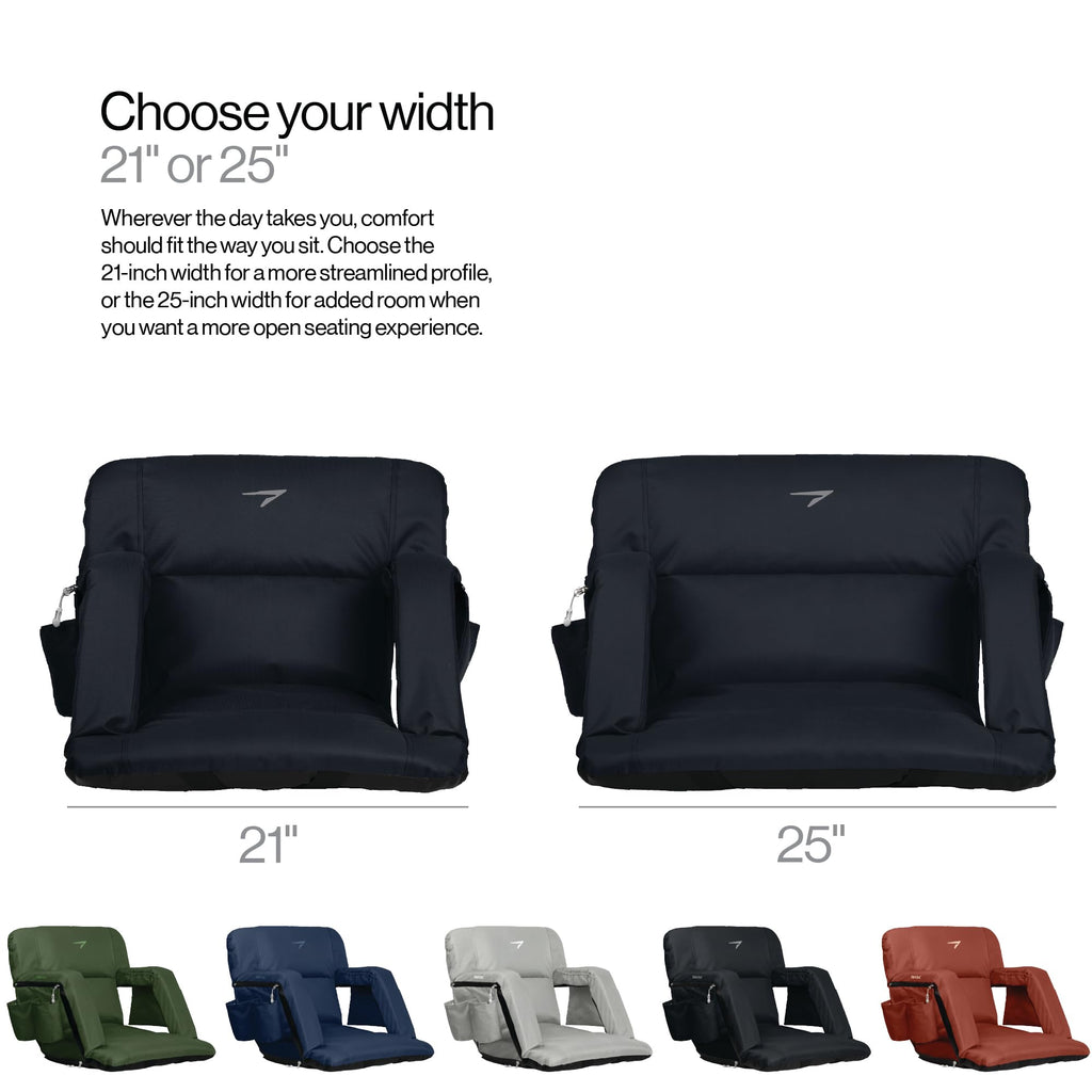 Wide Padded Bleacher Chair with Back Support S284