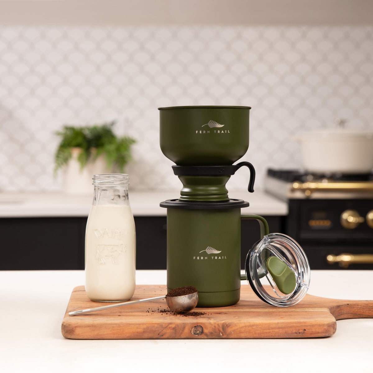 12 oz Insulated Mug with Lid and Reusable Coffee Filter H524